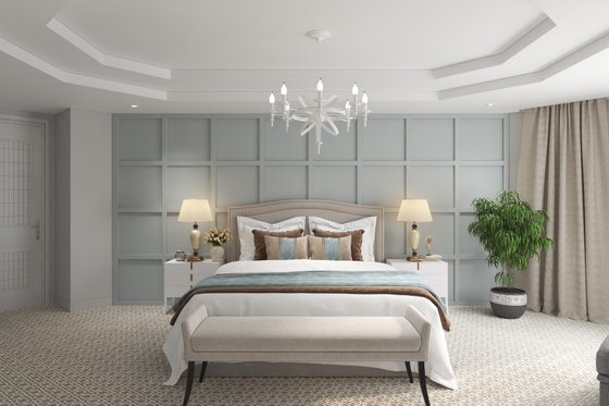 Interior - Master Bedroom for Farmhouse House Plan #54-379 - 4 bed, 5 bath