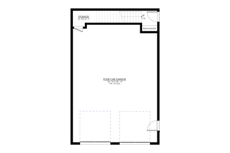 House Blueprint - Floor Plan - Main Floor for Farmhouse House Plan #1114-45 - 2 bed, 1 bath