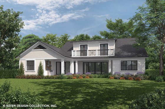 Exterior - Rear Elevation for Country House Plan #930-469 - 4 bed, 4.5 bath