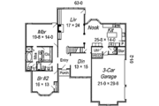 European Style House Plan - 4 Beds 3.5 Baths 3363 Sq/Ft Plan #329-298 
