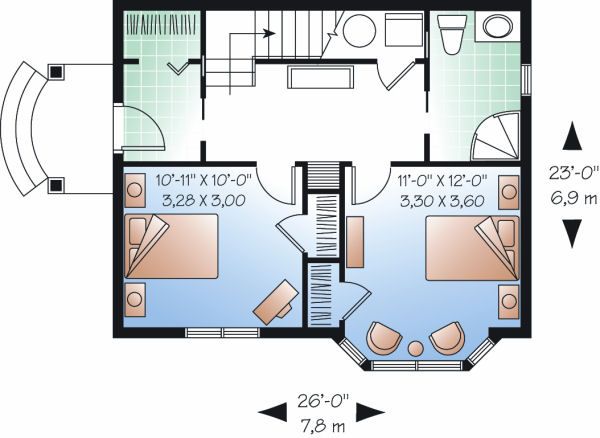 Architectural House Design - Traditional Floor Plan - Main Floor Plan #23-874