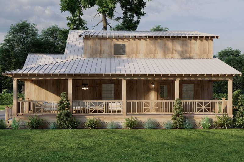 House Design - Exterior - Rear Elevation 1 for Country House Plan #923-406 - 3 bed, 2.5 bath
