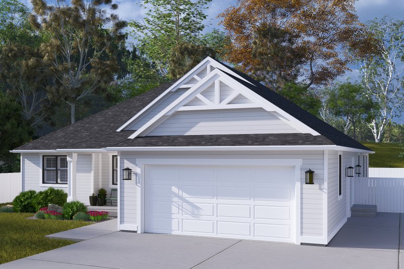 House Blueprint - Exterior - Front Elevation 4 for Farmhouse House Plan #1060-389 - 3 bed, 2 bath