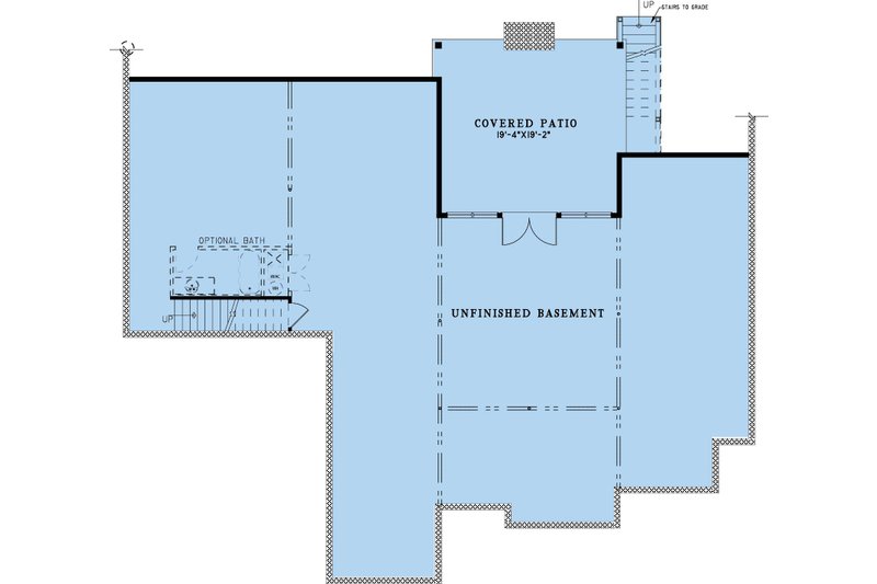 Dream House Plan - Floor Plan - Lower Floor for Farmhouse House Plan #923-371 - 4 bed, 2.5 bath