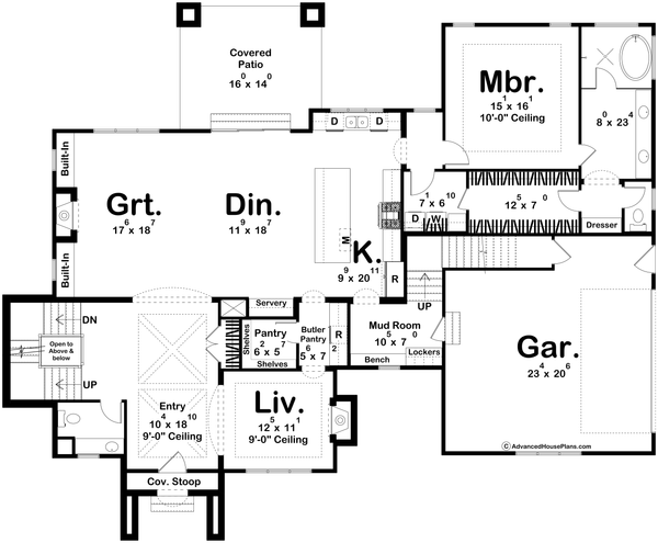 Modern Floor Plan - Main Floor Plan #455-532