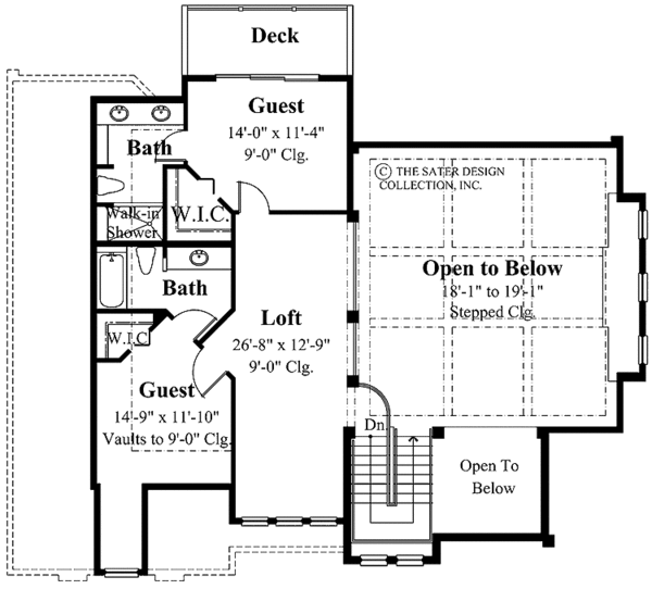 House Design - Traditional Floor Plan - Upper Floor Plan #930-113
