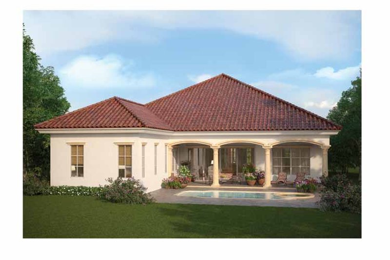 Dream House Plan - Exterior - Rear Elevation for Mediterranean House Plan #938-24 - 3 bed, 2.5 bath