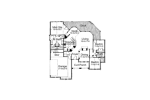 Floor Plan - Main Floor for Traditional House Plan #120-196 - 3 bed, 2 bath