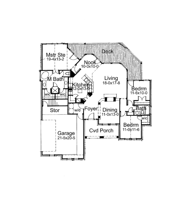 Home Plan - Traditional Floor Plan - Main Floor Plan #120-196