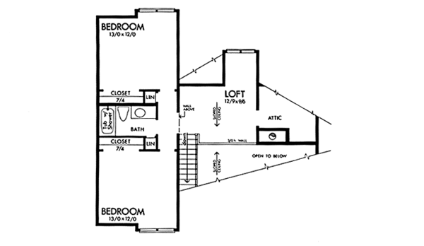 Home Plan - Country Floor Plan - Upper Floor Plan #320-1248