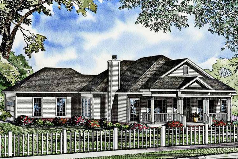 Home Plan - Exterior - Front Elevation 3 for Classical House Plan #17-2992 - 3 bed, 2 bath