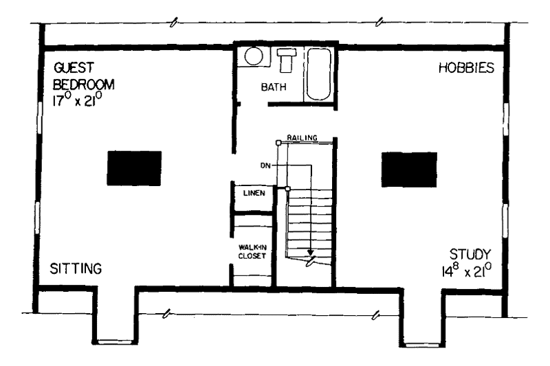 House Design - Floor Plan - Other Floor for Classical House Plan #72-807 - 4 bed, 3.5 bath