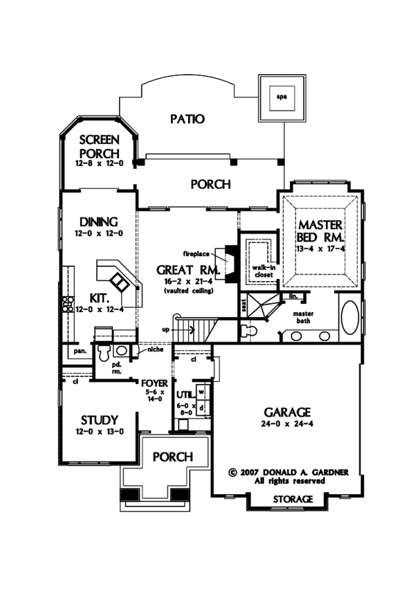 Dream House Plan - Cottage Floor Plan - Main Floor Plan #929-843