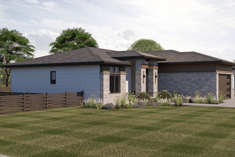 House Design - Exterior - Other Elevation for Modern House Plan #455-302 - 3 bed, 2 bath