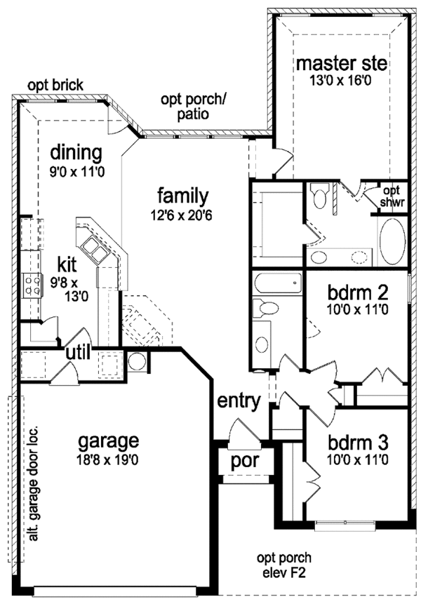 House Plan Design - Country Floor Plan - Main Floor Plan #84-650