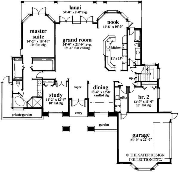Architectural House Design - Mediterranean Floor Plan - Main Floor Plan #930-27