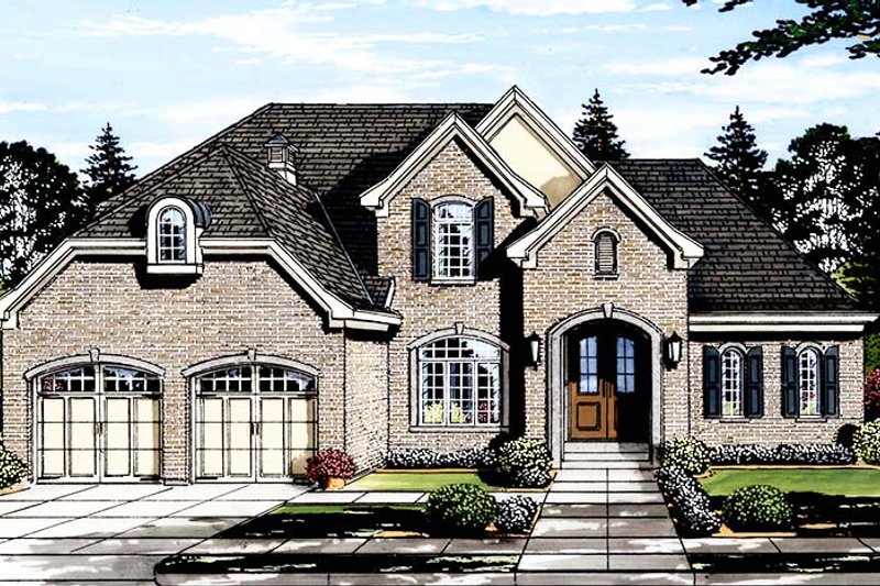 Architectural House Design - Exterior - Front Elevation 3 for Traditional House Plan #46-863 - 4 bed, 3.5 bath