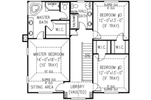 Floor Plan - Upper Floor for Country House Plan #11-217 - 4 bed, 3.5 bath
