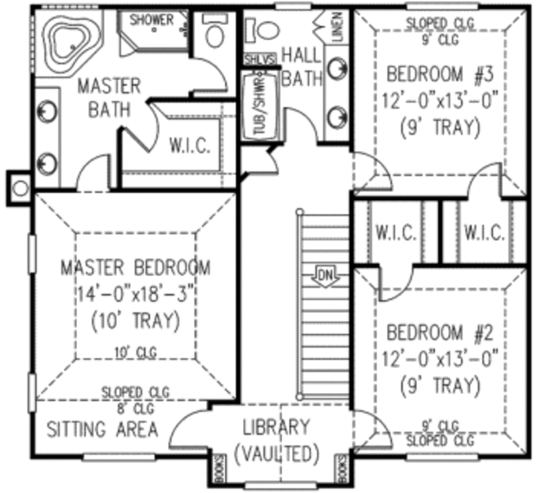 Dream House Plan - Country Floor Plan - Upper Floor Plan #11-217