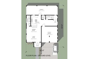 Floor Plan - Main Floor for Modern House Plan #495-4 - 3 bed, 2.5 bath
