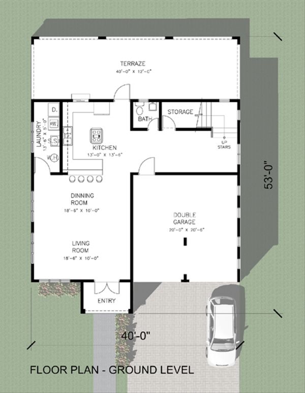 Architectural House Design - Modern Floor Plan - Main Floor Plan #495-4