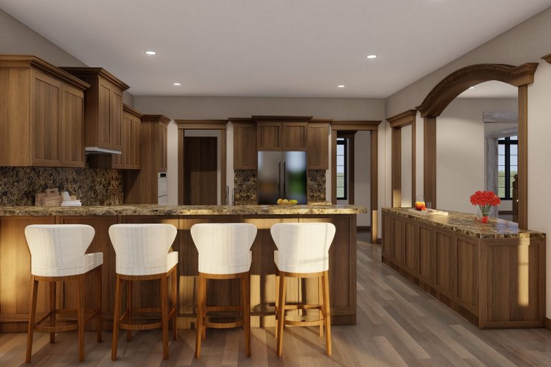 Architectural House Design - Interior - Kitchen for European House Plan #17-3328 - 4 bed, 3.5 bath