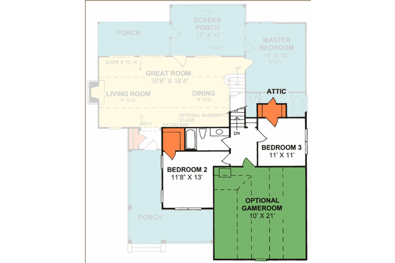 Dream House Plan - Floor Plan - Upper Floor for Country House Plan #20-162 - 3 bed, 2.5 bath