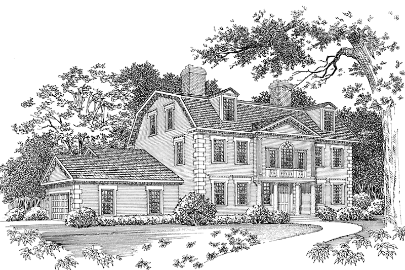 Home Plan - Classical Exterior - Front Elevation Plan #72-807