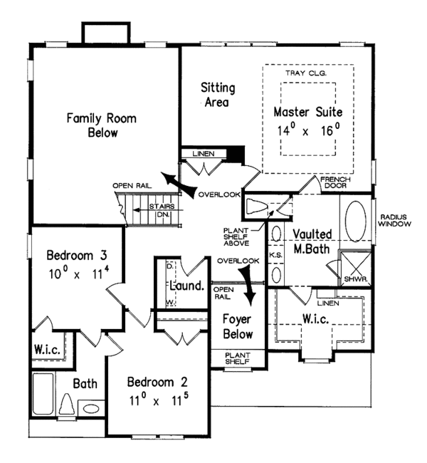 Dream House Plan - Country Floor Plan - Upper Floor Plan #927-345