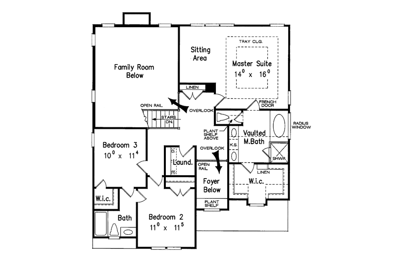 Dream House Plan - Floor Plan - Upper Floor for Country House Plan #927-345 - 3 bed, 2.5 bath