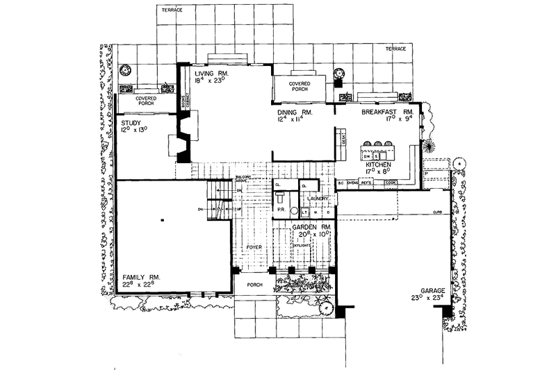Dream House Plan - Floor Plan - Main Floor for Contemporary House Plan #72-786 - 3 bed, 2.5 bath
