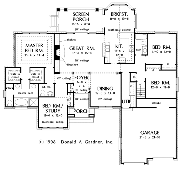 House Design - Ranch Floor Plan - Main Floor Plan #929-301