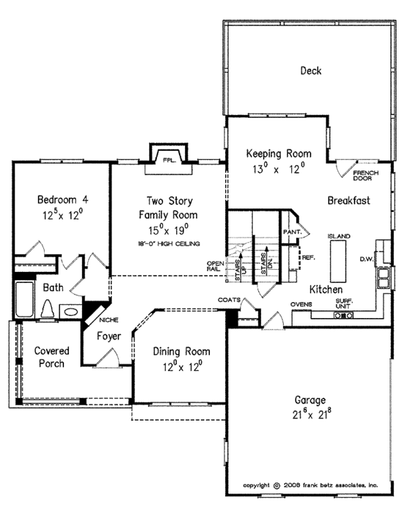 House Design - Tudor Floor Plan - Main Floor Plan #927-421