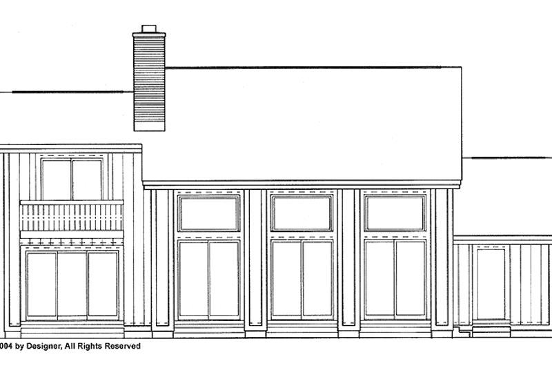 Dream House Plan - Exterior - Rear Elevation for Contemporary House Plan #72-636 - 3 bed, 2.5 bath