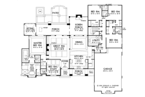 Floor Plan - Main Floor for European House Plan #929-1009 - 5 bed, 4 bath