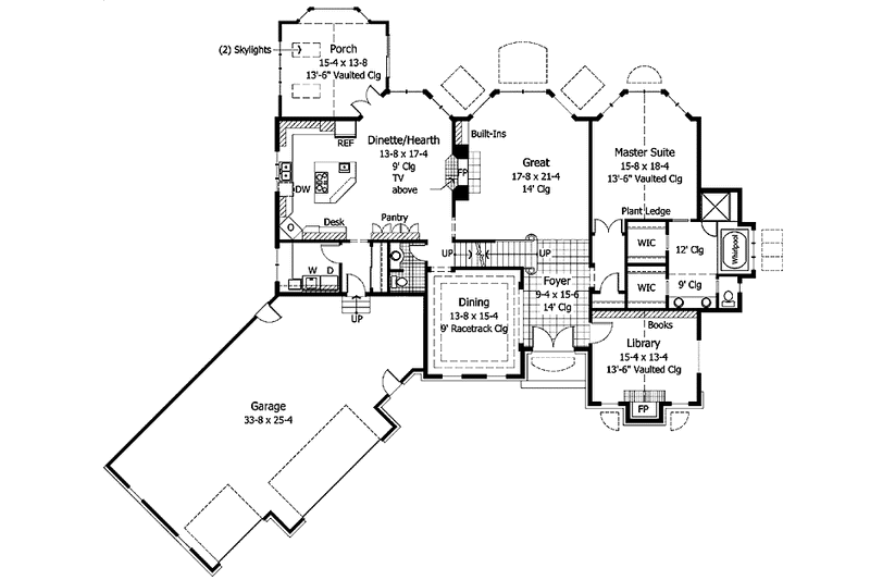 Dream House Plan - Floor Plan - Main Floor for Traditional House Plan #51-778 - 4 bed, 3.5 bath