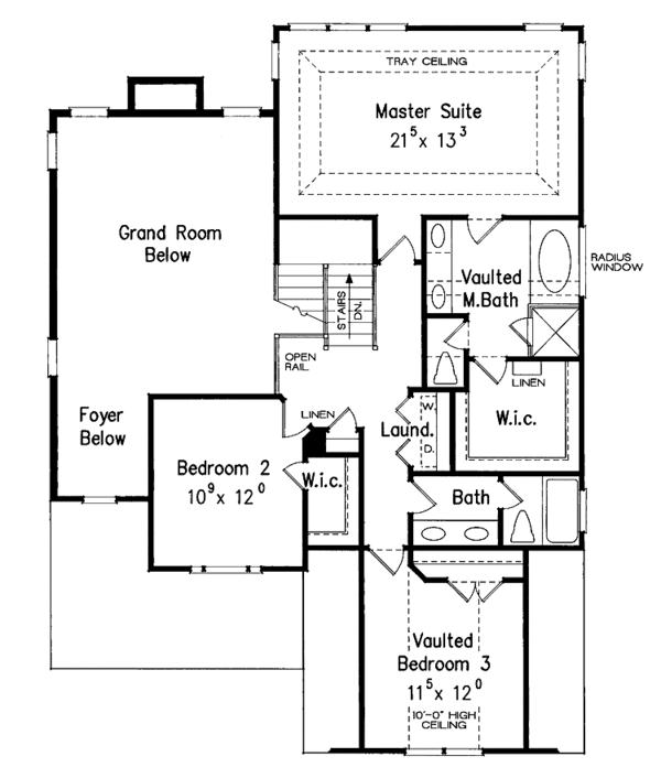 House Plan Design - Country Floor Plan - Upper Floor Plan #927-627