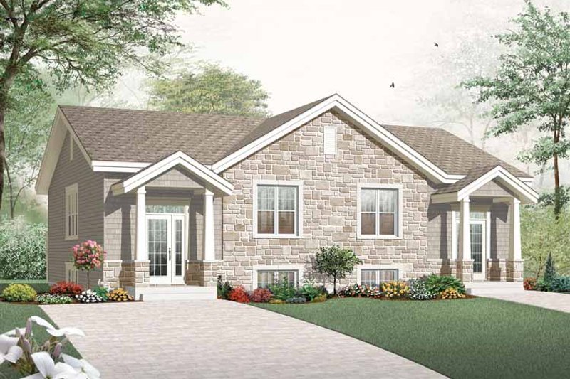 Architectural House Design - Craftsman Exterior - Front Elevation Plan #23-2452