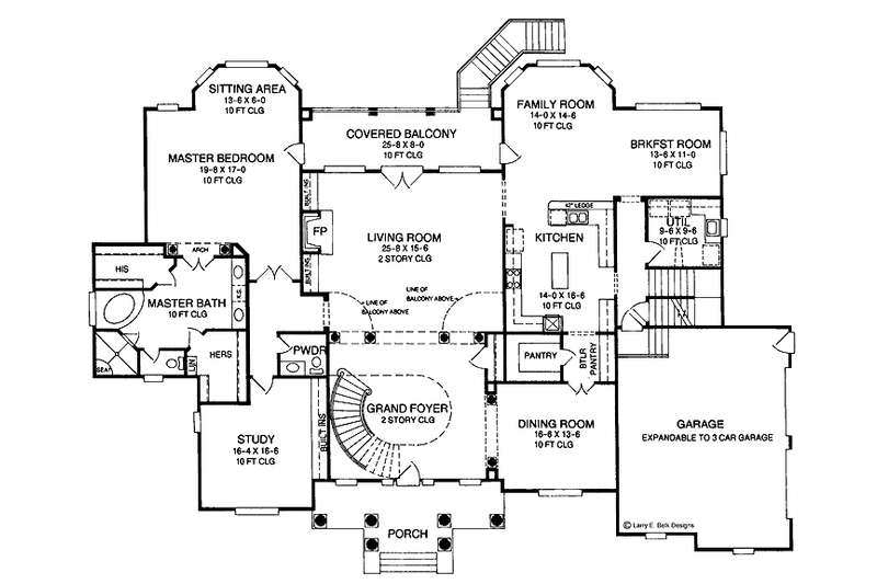 Dream House Plan - Floor Plan - Main Floor for Colonial House Plan #952-253 - 4 bed, 3.5 bath