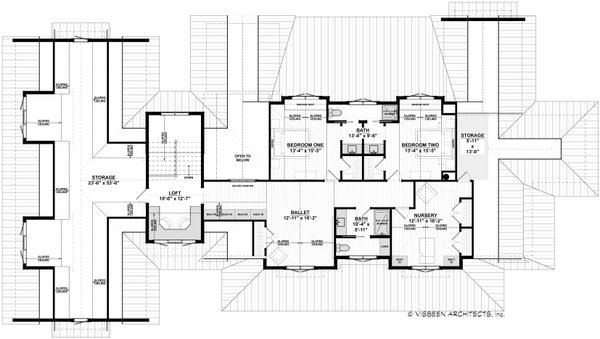 House Blueprint - Southern Floor Plan - Upper Floor Plan #928-378