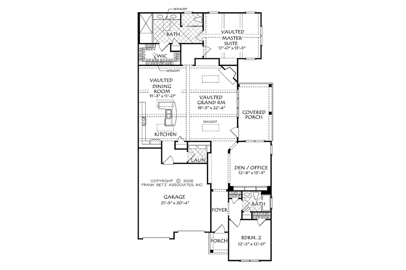 Home Plan - Floor Plan - Main Floor for Colonial House Plan #927-510 - 2 bed, 2 bath