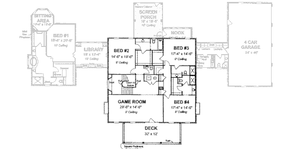 Home Plan - Colonial Floor Plan - Upper Floor Plan #20-1683