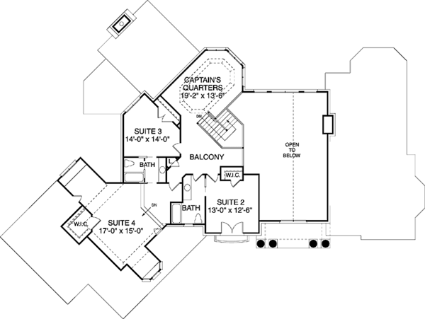 Architectural House Design - Mediterranean Floor Plan - Upper Floor Plan #453-324