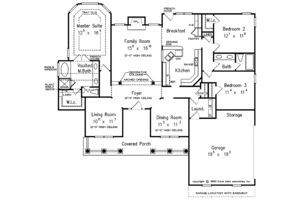 Floor Plan - Main Floor for Classical House Plan #927-58 - 3 bed, 2 bath