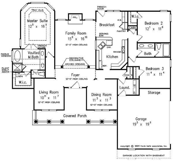 Architectural House Design - Classical Floor Plan - Main Floor Plan #927-58