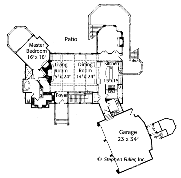 Dream House Plan - Craftsman Floor Plan - Main Floor Plan #429-358