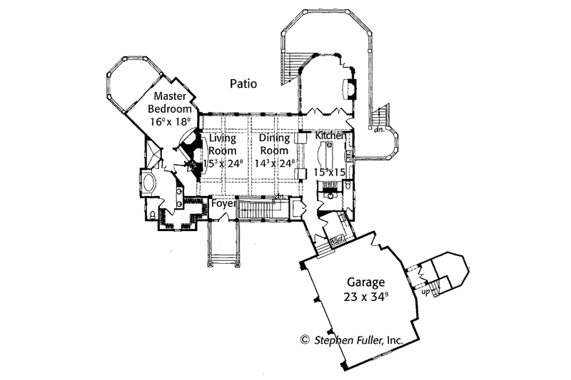 Home Plan - Floor Plan - Main Floor for Craftsman House Plan #429-358 - 4 bed, 3.5 bath