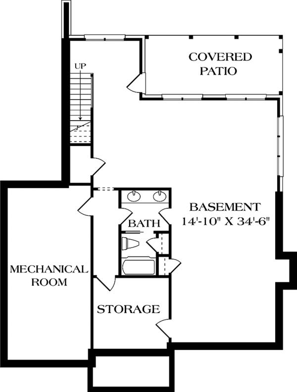 Home Plan - Traditional Floor Plan - Lower Floor Plan #453-549