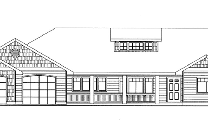 Home Plan - Exterior - Front Elevation 4 for Ranch House Plan #117-851 - 3 bed, 2 bath