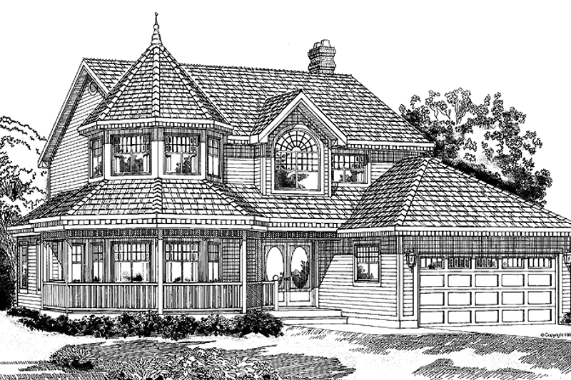 Dream House Plan - Exterior - Front Elevation 3 for Victorian House Plan #47-842 - 4 bed, 2.5 bath